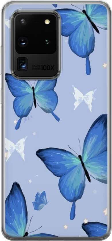 Mobildeksel til Samsung Galaxy S20 Ultra med Blå sommerfugler motiv
