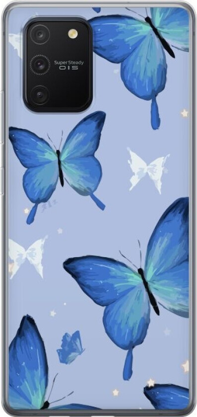 Mobildeksel til Samsung Galaxy S10 Lite med Blå sommerfugler motiv