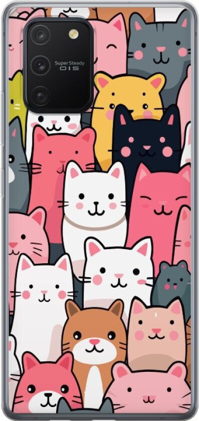 Mobildeksel til Samsung Galaxy S10 Lite med Kattmønster motiv
