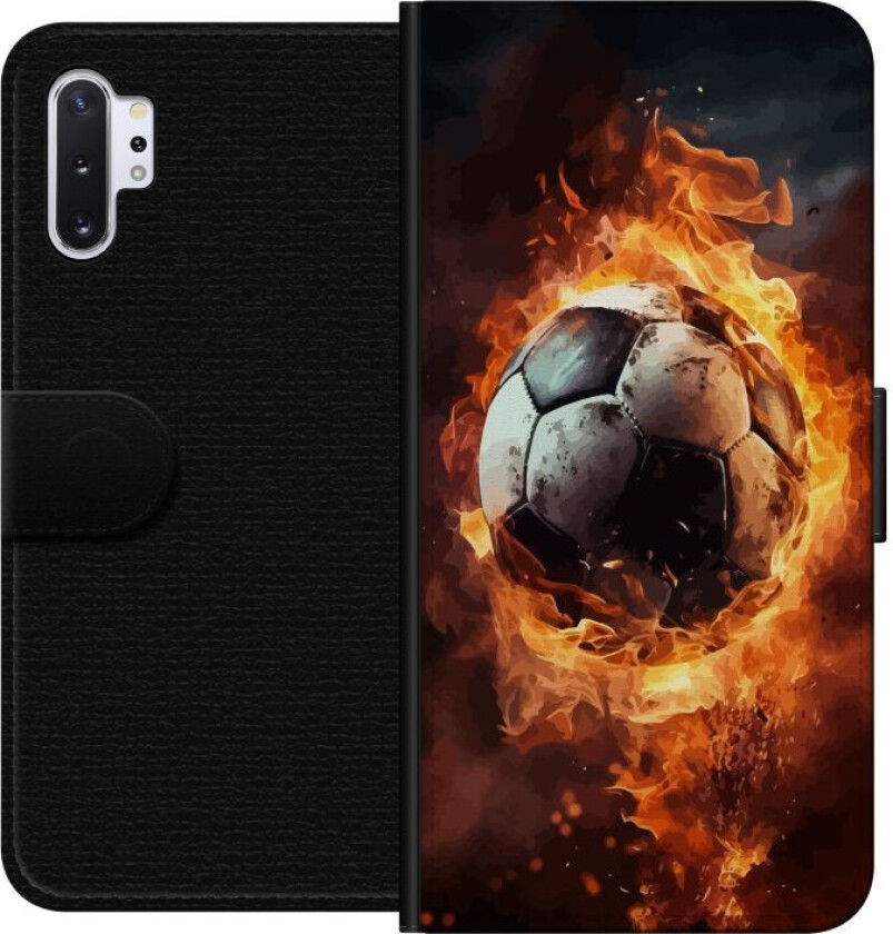 Lommeboketui til Samsung Galaxy Note10+ med Fotball motiv