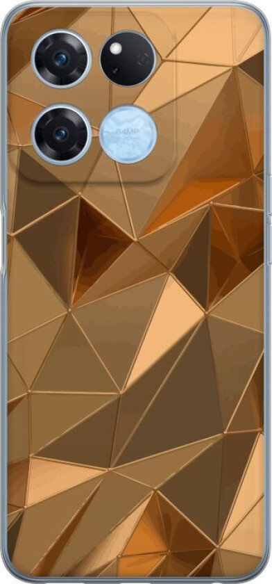 Mobildeksel til OnePlus Ace Racing med 3D Gull motiv