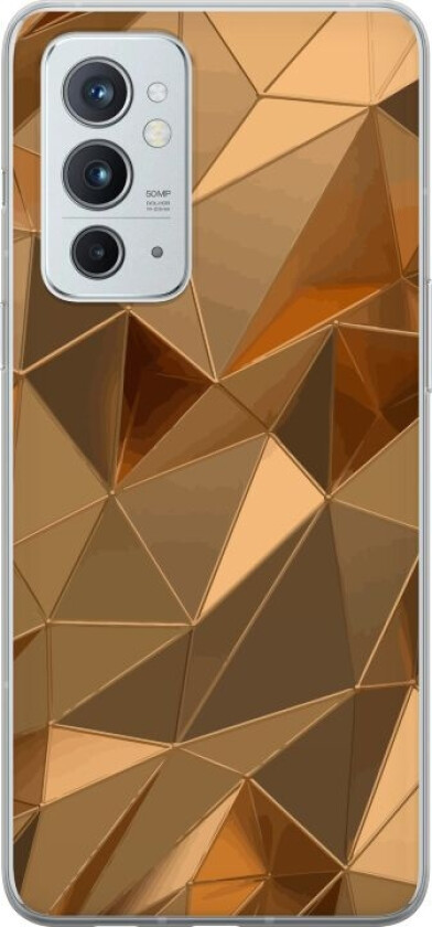 Mobildeksel til OnePlus 9RT 5G med 3D Gull motiv