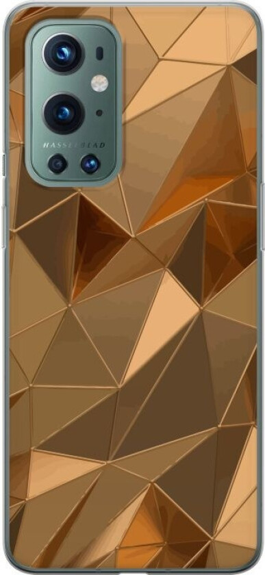 Mobildeksel til OnePlus 9 Pro med 3D Gull motiv