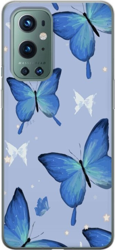 Mobildeksel til OnePlus 9 Pro med Blå sommerfugler motiv