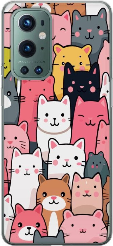 Mobildeksel til OnePlus 9 Pro med Kattmønster motiv