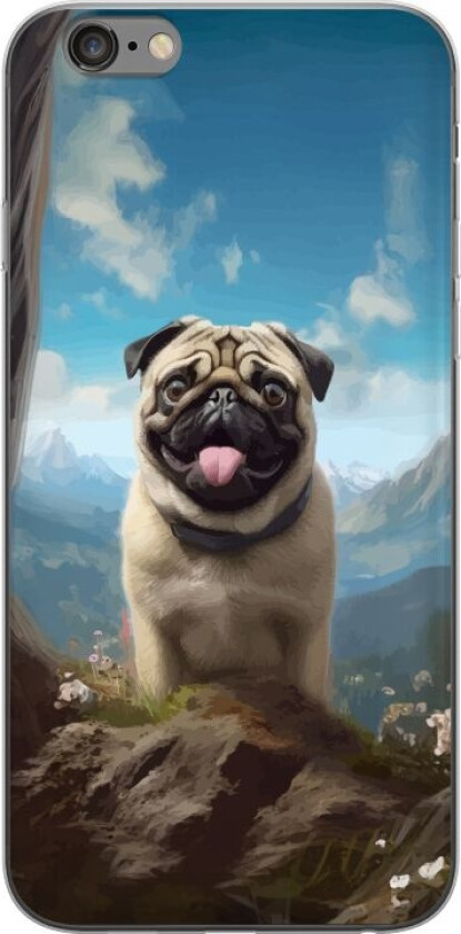 Mobildeksel til Apple iPhone 6 Plus med Glad Hund motiv