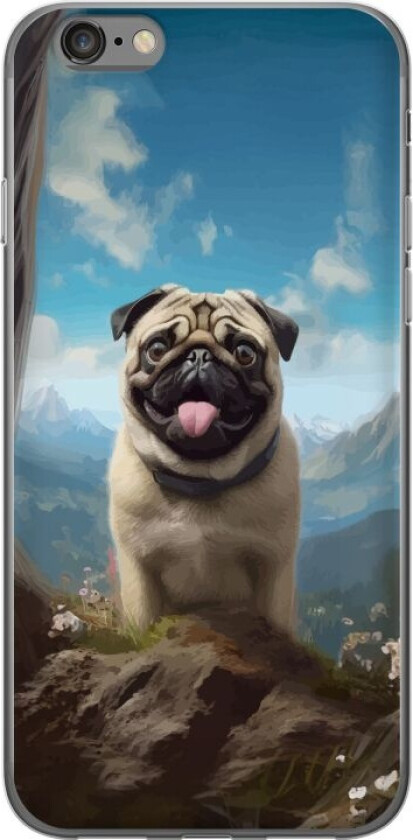 Mobildeksel til Apple iPhone 6 med Glad Hund motiv
