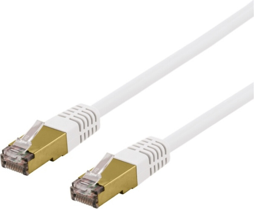 S/FTP Cat6a patch cable, delta cert, LSZH, 2m, white