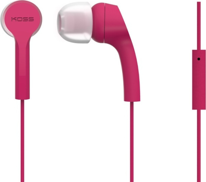 KOSS Øreplugger KEB9iP Rosa In-Ear med one touch mic