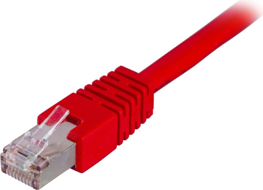 F/UTP Cat6 patchkabel LSZH, 0.3m, rød