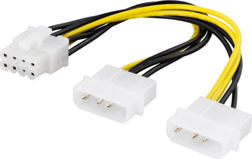 Bilde av adapterkabel, 2x Molex 4-pin til 8-pin PCI-Express, 30cm