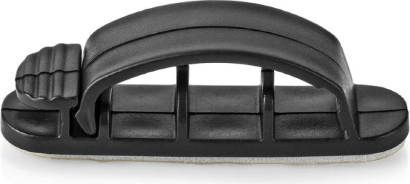 Bilde av Kabel Ledelse | Kabelklips | Låst | 3 stk. | Antall plasser: 3 Spor | Maksimal kabeltykkelse: 7.5 mm | Polypropylene | Sor