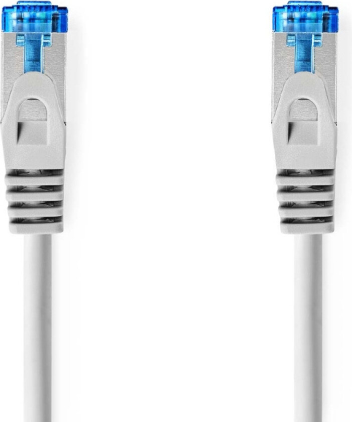 CAT6a nettverkskabel | S/FTP | RJ45 Han | RJ45 Han | 0.50 m | Snagless | Rund | LSZH | Grå | Konvolutt