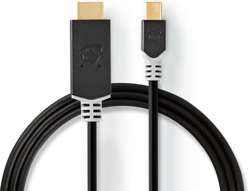 Mini Displayport-kabel | DisplayPort 1.4 | Mini DisplayPort Han | HDMI ™ -kontakt | 48 Gbps | Gull belagt | 2.00 m | Rund