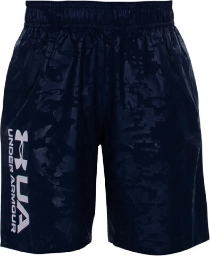 Ua Woven Emboss Shorts, Academy, M, Løpeklær