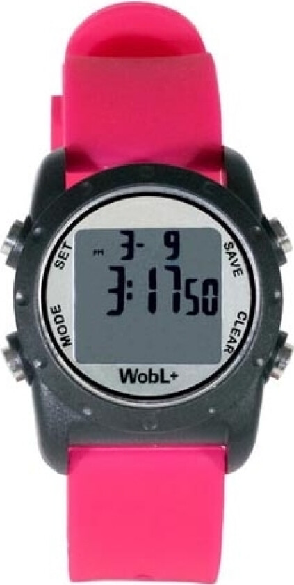 Du klarer alt med - WobL+ Pink - Digital - Sort - Barneklokker - Silikon -