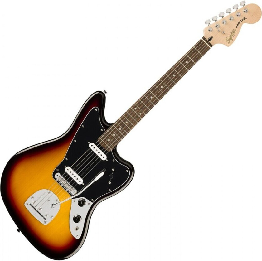 Squier Affinity Series Jaguar Laurel Fingerboard Black Pickguard 3-Color Sunburst