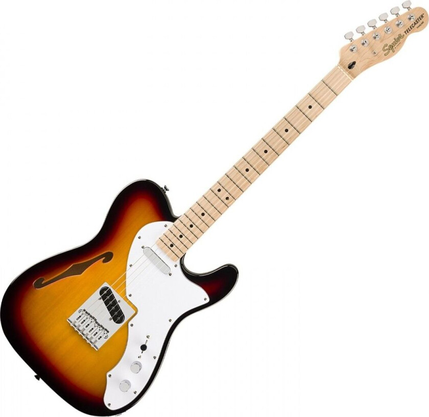 Squier Affinity Series Telecaster Thinline Maple Fingerboard White Pickguard 3-Color Sunburst