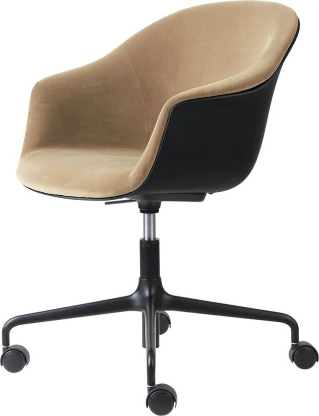 Bat Meeting Chair kontorstol m. polstret front Dandy gubi 905 dune-black-black