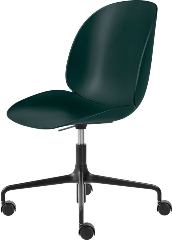 GUBI Beetle Meeting Chair kontorstol Dark green-black