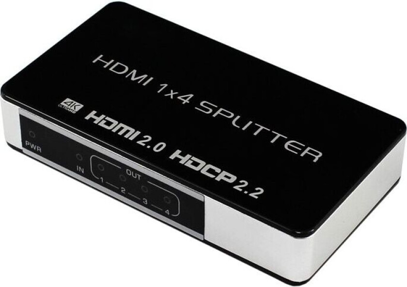 Bilde av HDMI-splitter 1 x 4 UltraHD 4K@60Hz 3D HDMI V2.0 HDCP 2.2 18 Gbps