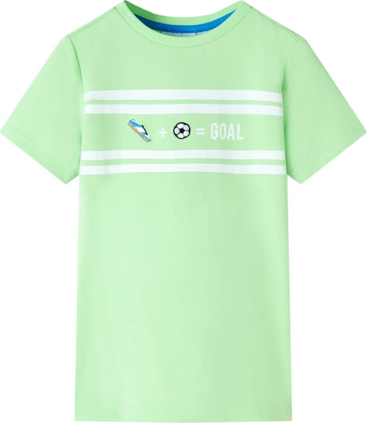 T-skjorte for barn neongrønn 128