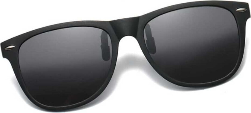 Polarisert Wayfarer Clip On Solbriller Flip Up Black