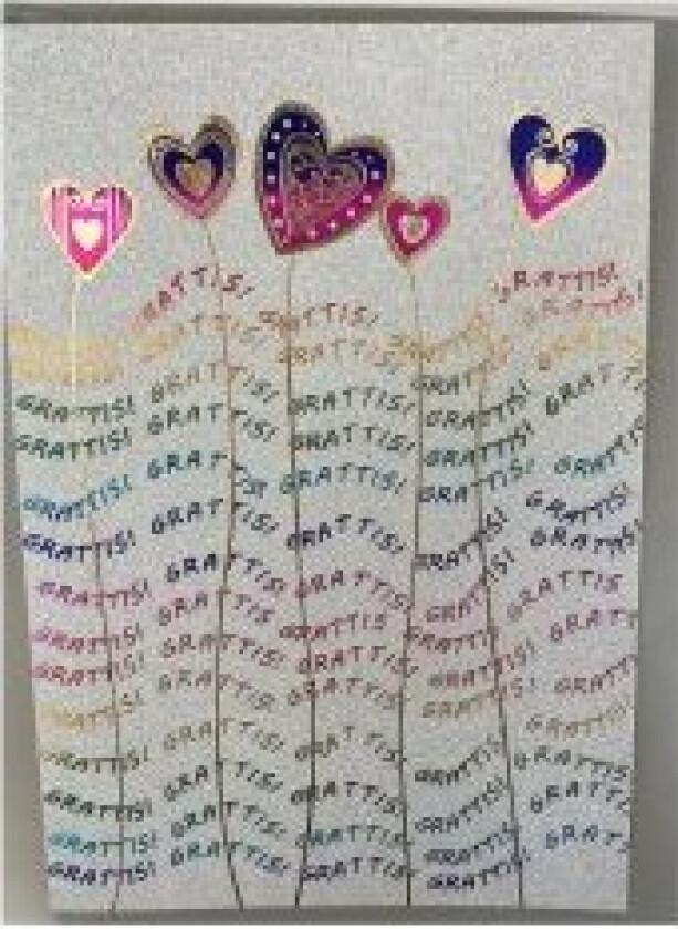 Bilde av Gratulerer kort med konvolutt