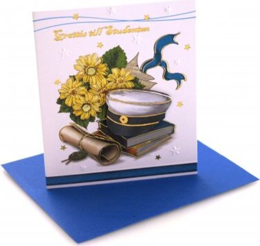 Bilde av Gratulasjonskort Student mini i ulike scener