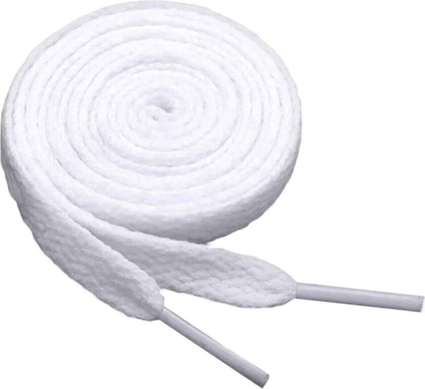Flat skolisser, 120 cm - Hvit