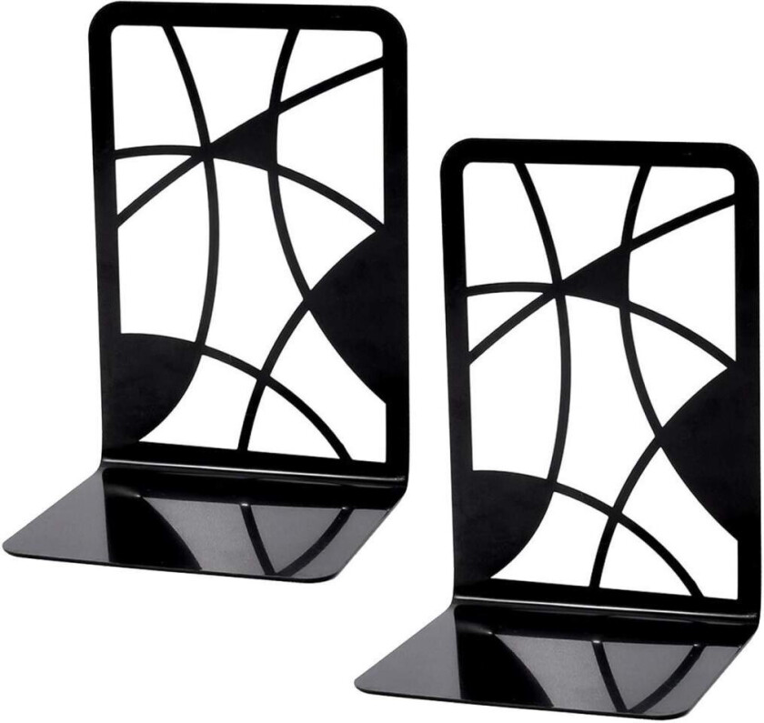 Bokstøtter, metall - 17 x 12