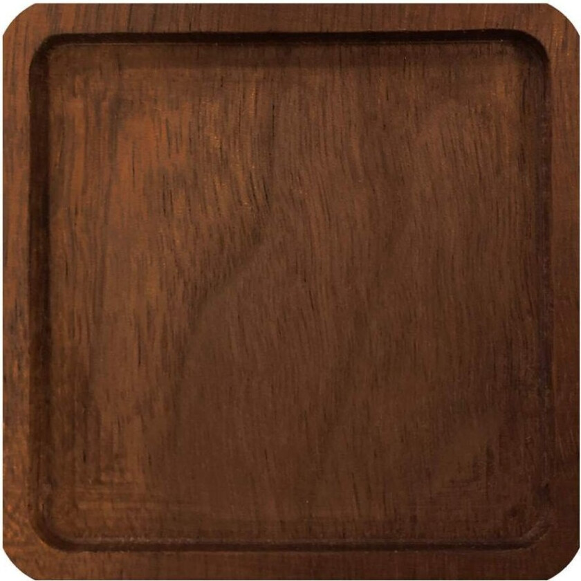 Bilde av Glassbrikke, Mørkt Tre - Firkantet - Nr. 3