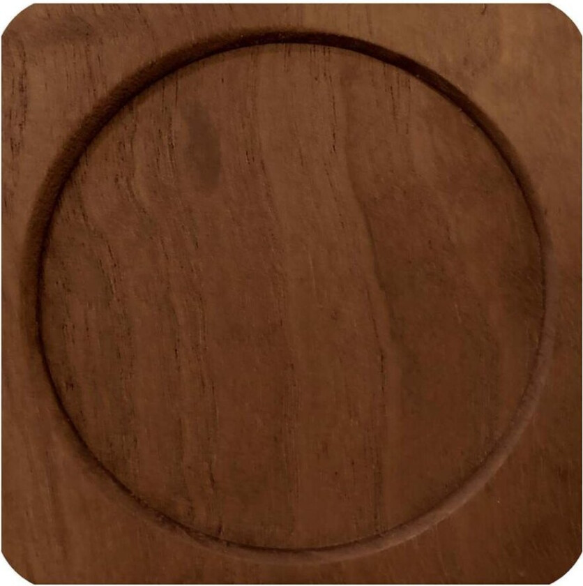 Bilde av Glassbrikke, Mørkt Tre - Firkantet - Nr. 1