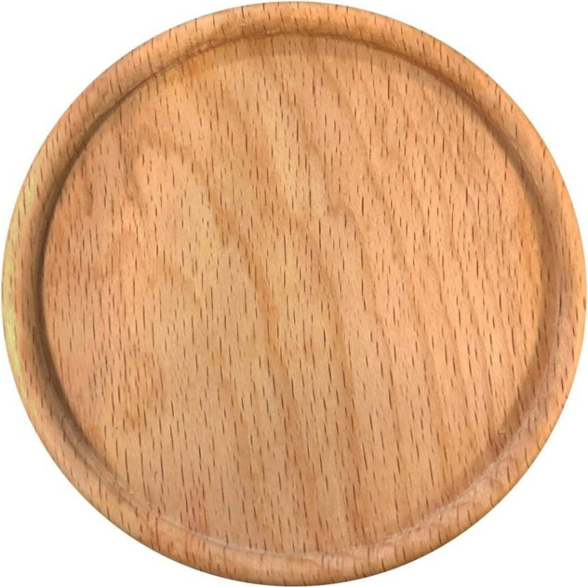 Bilde av Glassbrikke, Lys Tre - Rund - Nr. 2