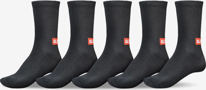 Minibar Crew Sock 5 Pack Black