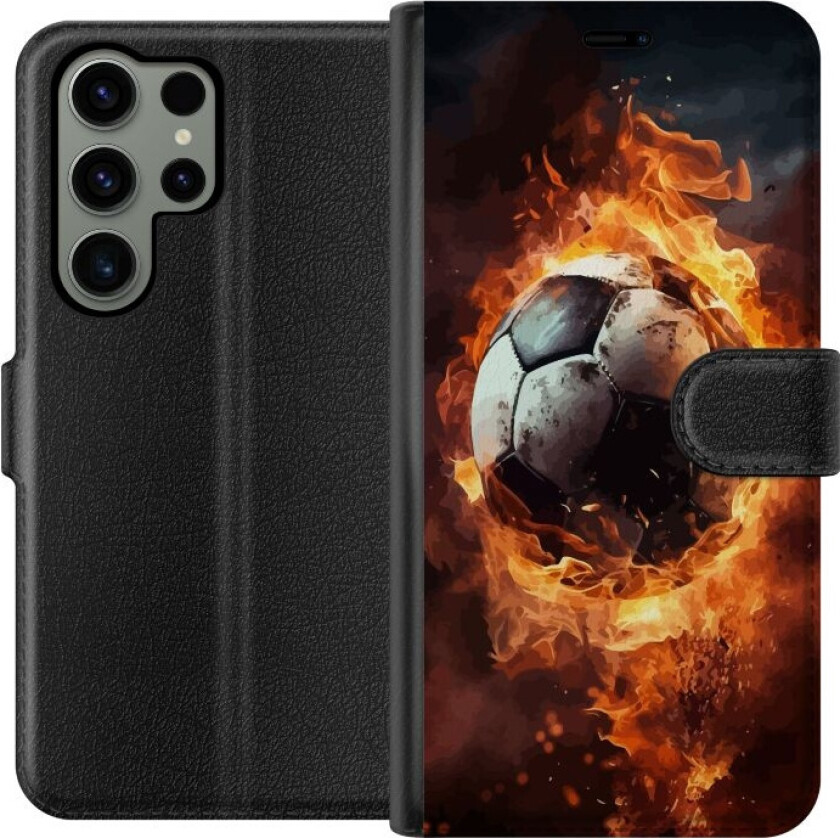 Lommeboketui til Samsung Galaxy S23 Ultra med Fotball motiv
