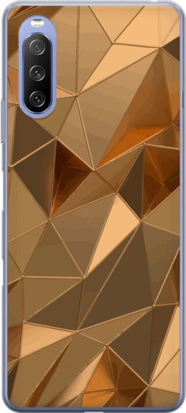 Mobildeksel til Sony Xperia 10 III Lite med 3D Gull motiv