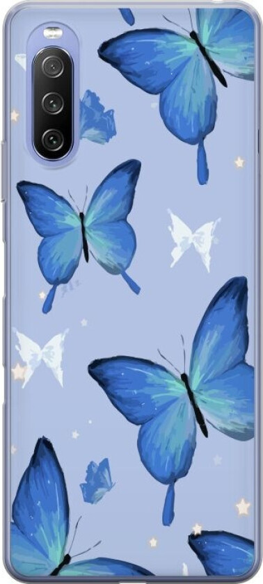 Mobildeksel til Sony Xperia 10 III Lite med Blå sommerfugler motiv