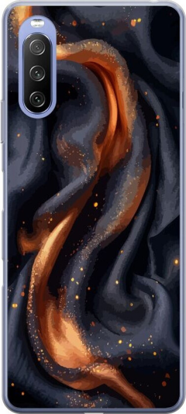 Mobildeksel til Sony Xperia 10 III Lite med Brennende silke motiv