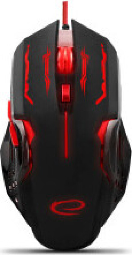 kablet mus for spillere 6D Opt. Usb Mx403 Apache rød