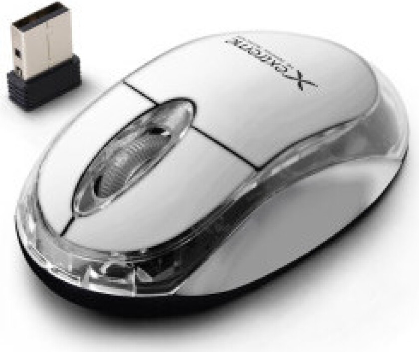 Ekstrem trådløs 2,4Ghz optisk mus 3D Usb Harrier Hvit