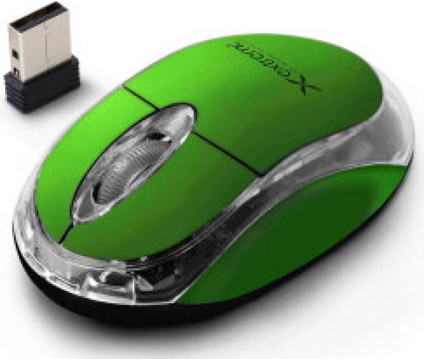 Ekstrem trådløs 2.4Ghz optisk mus 3D Usb Harrier Grønn