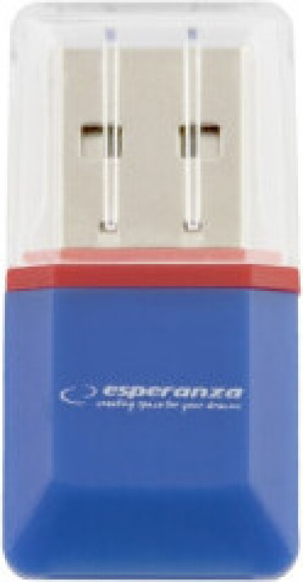 Micro SD Usb 2.0 kortleser blå