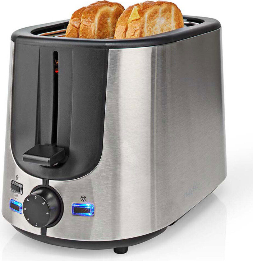 Brødrister | Rustfritt stål serien | 2 Spor | Browning nivåer: 7 | Avrimingsfunksjon | Bun rack | Aluminium