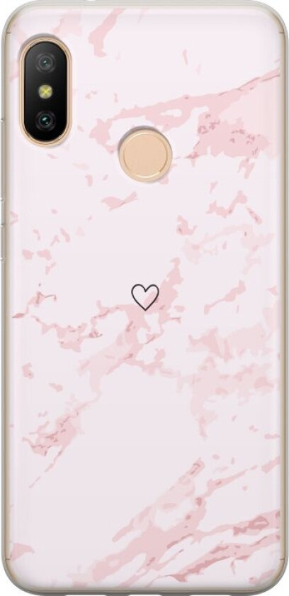 Mobildeksel til Xiaomi Redmi 6 Pro med Rosa Hjerte motiv