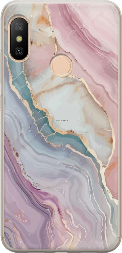 Mobildeksel til Xiaomi Redmi 6 Pro med Marmor motiv