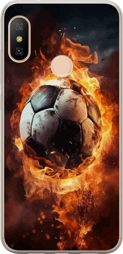 Mobildeksel til Xiaomi Redmi 6 Pro med Fotball motiv