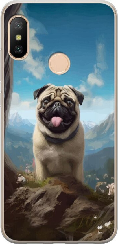 Mobildeksel til Xiaomi Redmi 6 Pro med Glad Hund motiv