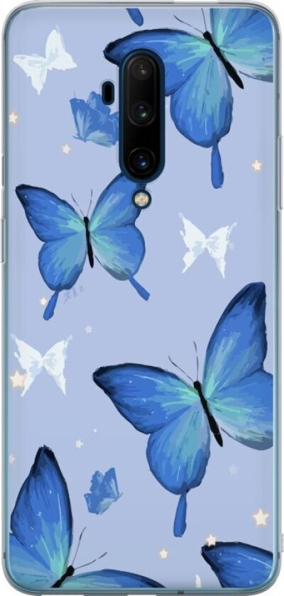 Mobildeksel til OnePlus 7T Pro med Blå sommerfugler motiv