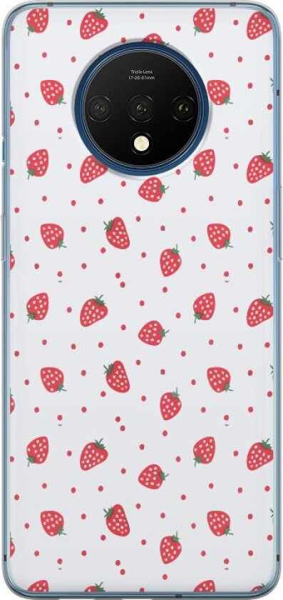 Mobildeksel til OnePlus 7T med Jordbær motiv